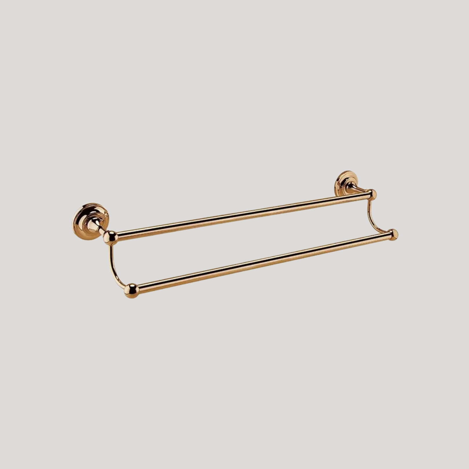 Luxury Polished Gold Double Towel Rail.