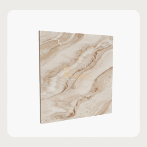 Beige Travertine Effect Porcelain Tile - Wavy Pattern for Walls & Floors