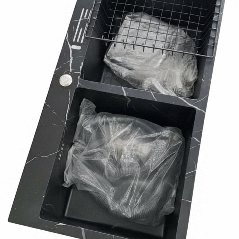 black double-bowl kitchen sink lagos