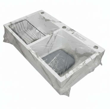 white double-bowl kitchen sink, Lagos